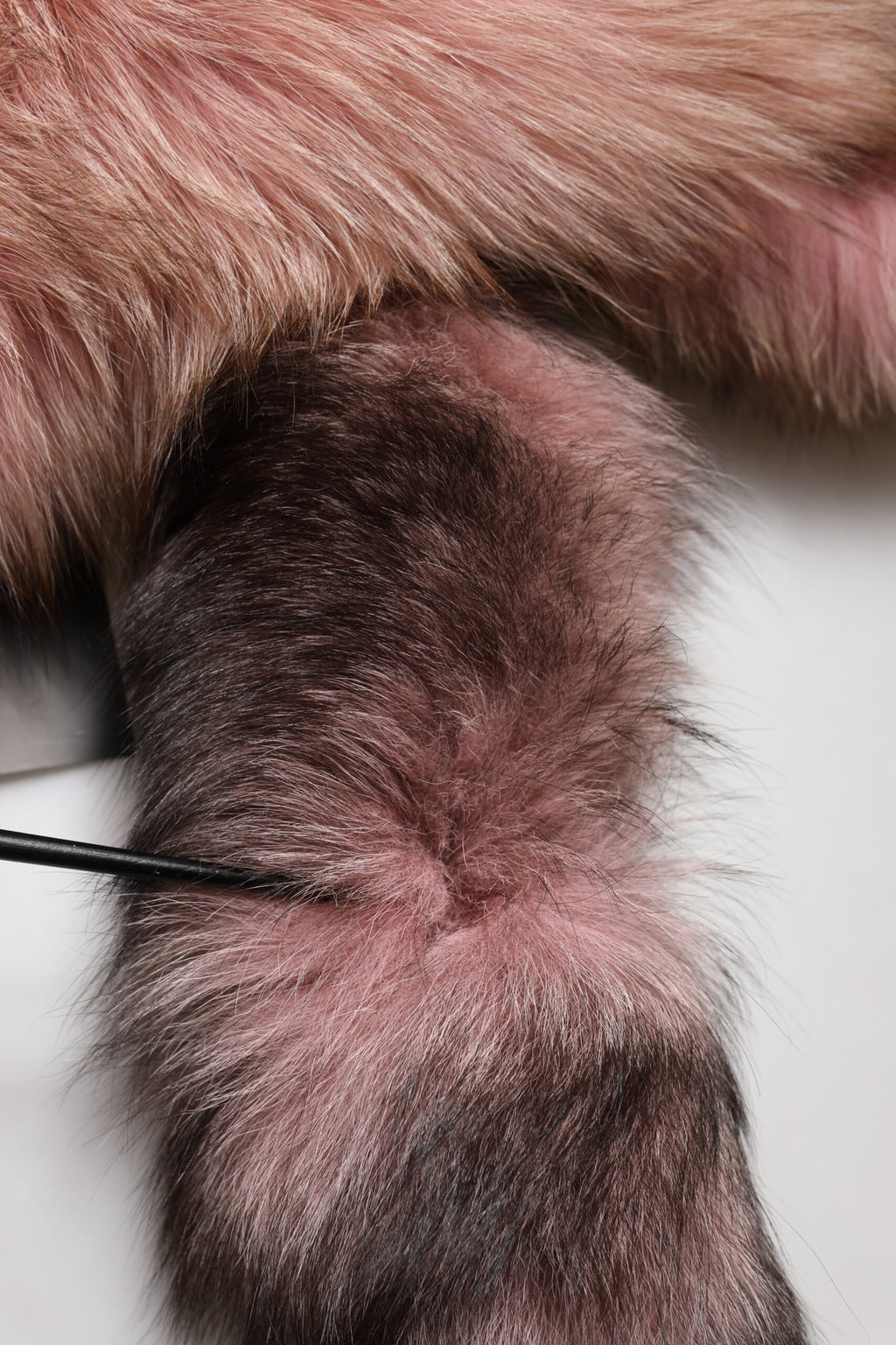 Pink Frost Fox Fur Neck Warmer Winter 120cm x 27cm Scarf