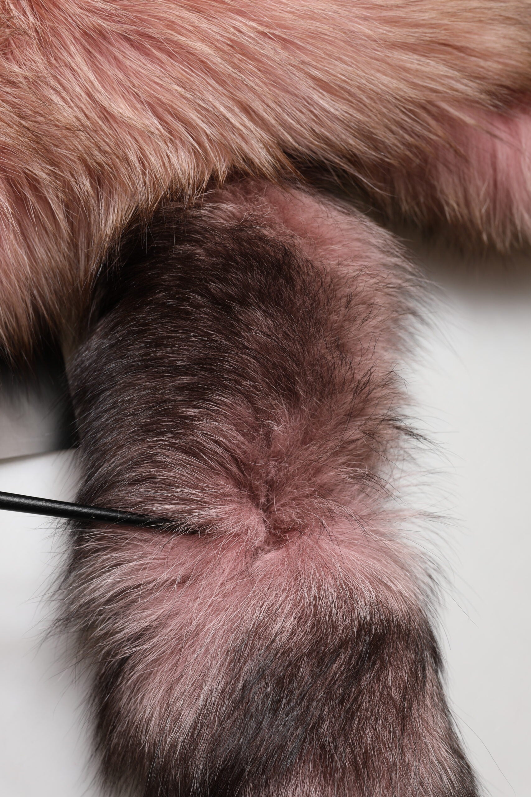 Pink Frost Fox Fur Neck Warmer Winter 120cm x 27cm Scarf