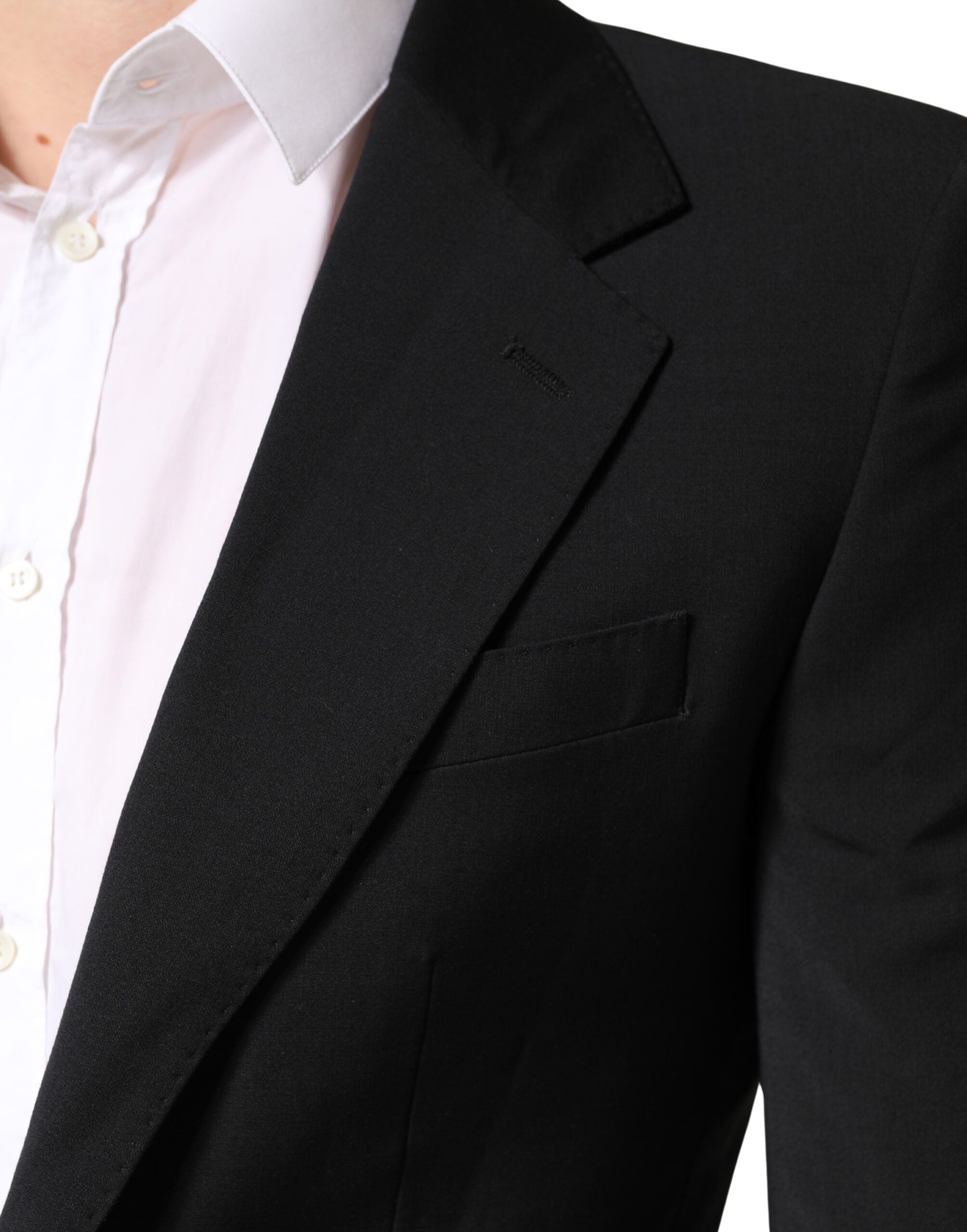 Black MARTINI Single Breasted Tuxedo Blazer