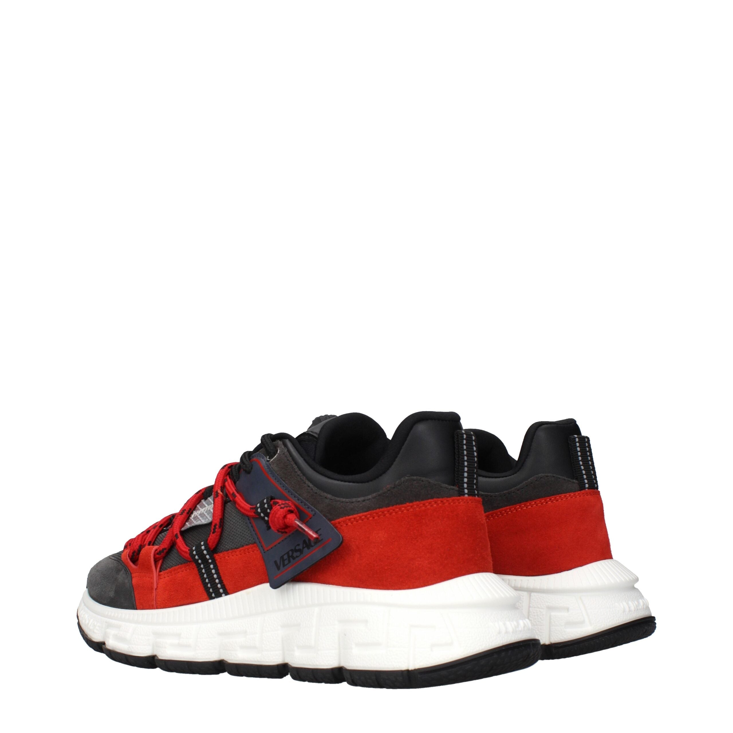 Gray Leather Chunky Sneakers