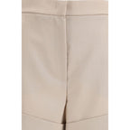 Bicolor Wool Bermuda Shorts