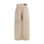 Beige Cotton Jeans Denim