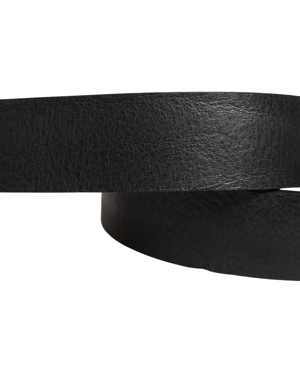 Black Leather Silver Chain Waist Men Belt