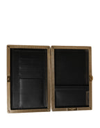 Brown Calfskin Leather Clutch Evening Women Purse Bag