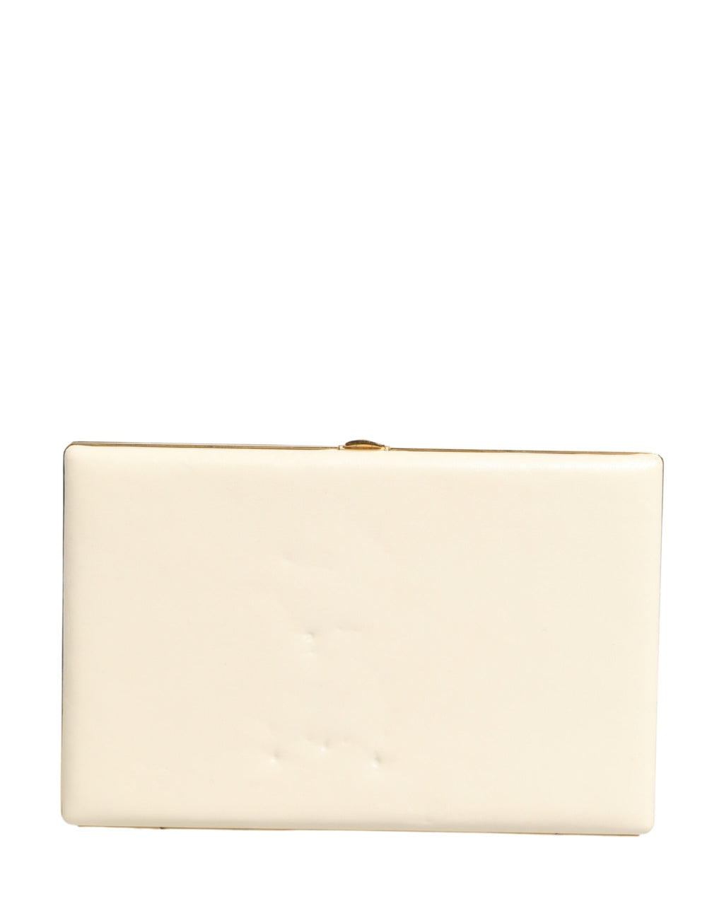 White Lambskin Leather Clutch Evening Women Purse Bag