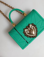 Green Silicone Devotion Heart Bag Gold Chain  Airpods Case