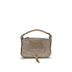Beige Calf Leather Bos Taurus Shoulder Bag