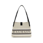 Beige Cotton Shoulder Bag