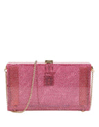 Pink DOLCE BOX Clutch Crossbody Women Evening Borse Bag