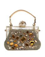 Gold Vanda Crystal Evening Clutch Shoulder Handbag  Bag