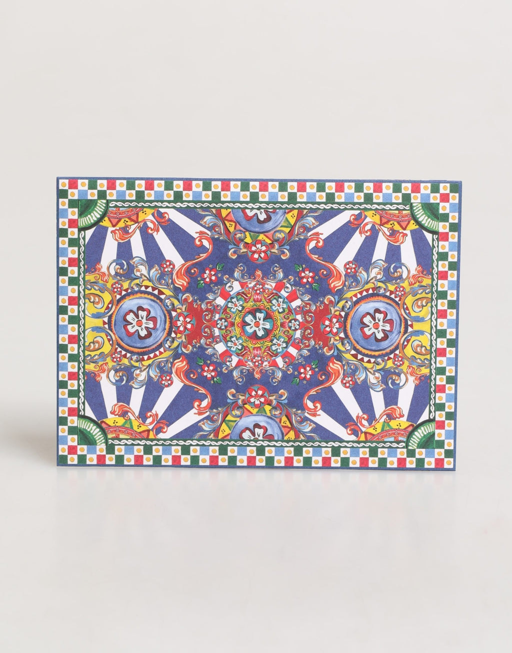 Multicolor Carretto Siciliano Envelope Post Card Holder