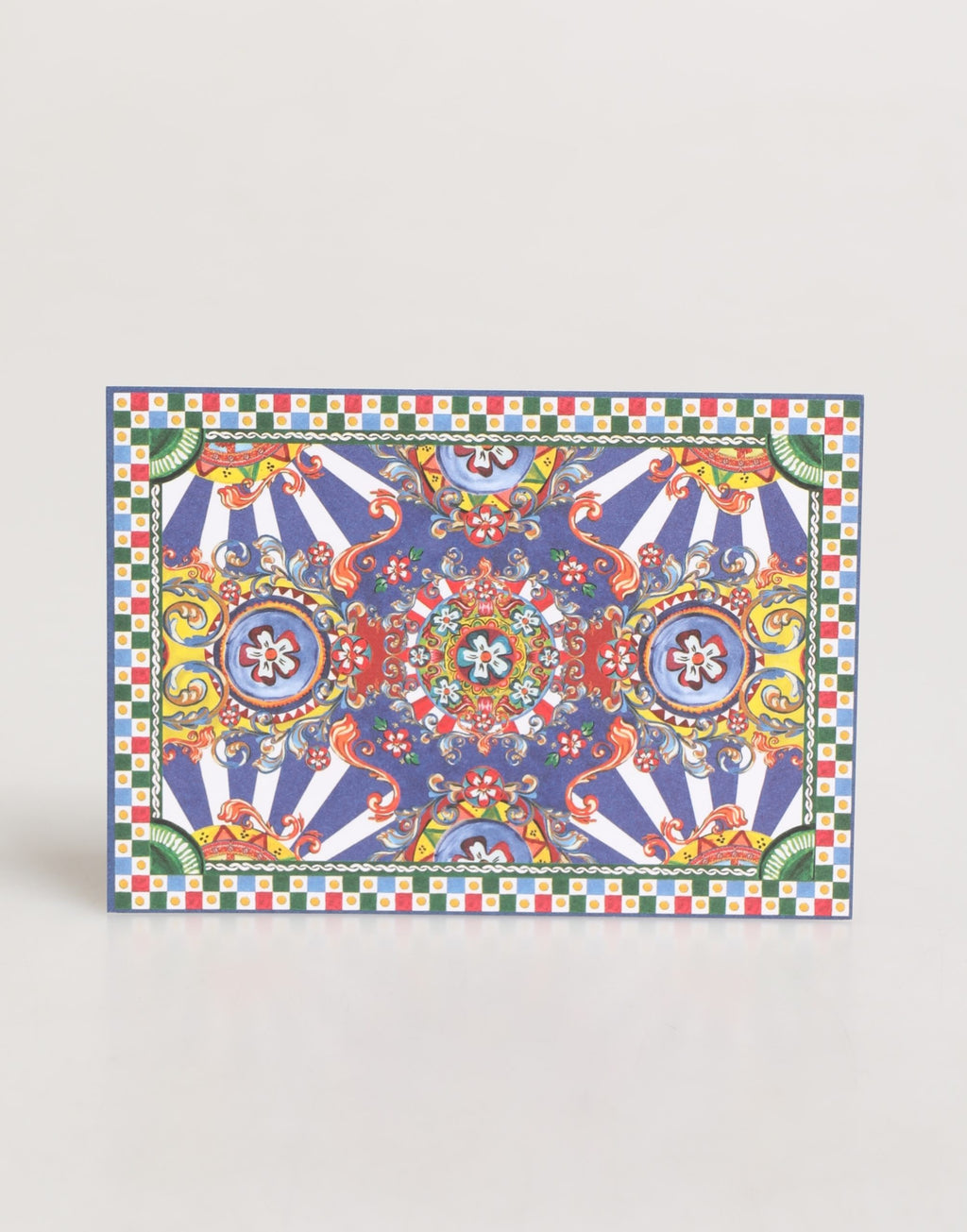 Multicolor Carretto Siciliano Envelope Post Card Holder