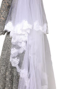 White Floral LaceNylon Floor Length 3M Long Veil