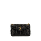 Black Lamb Leather Shoulder Bag