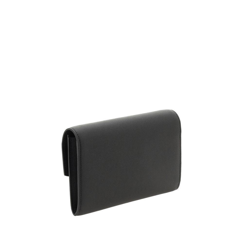 Black Calf Leather Bos Taurus Clutch Bag
