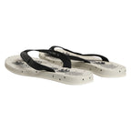 White Pineapple Print Slides Flip Flops Shoes