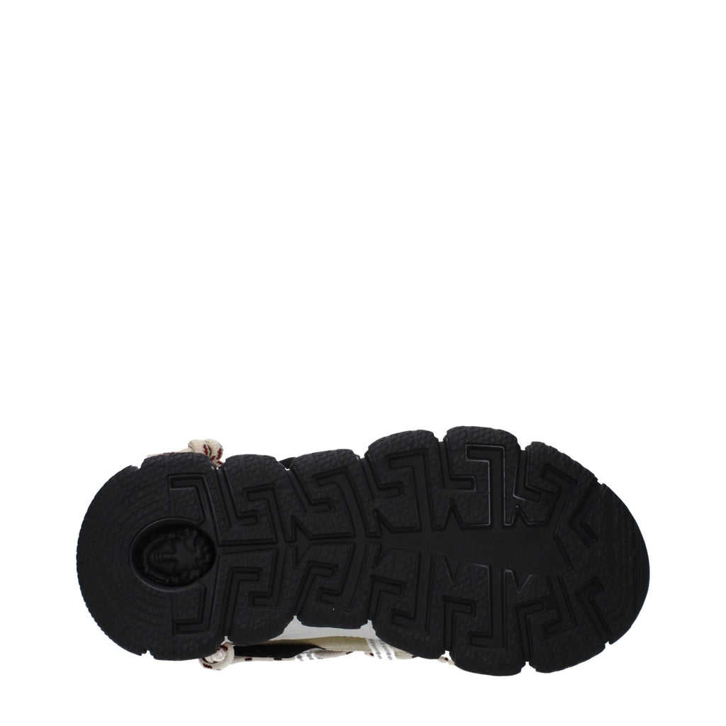 Beige Leather Chunky Sneakers