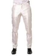 White Silk Satin Dress Formal Trouser Pants