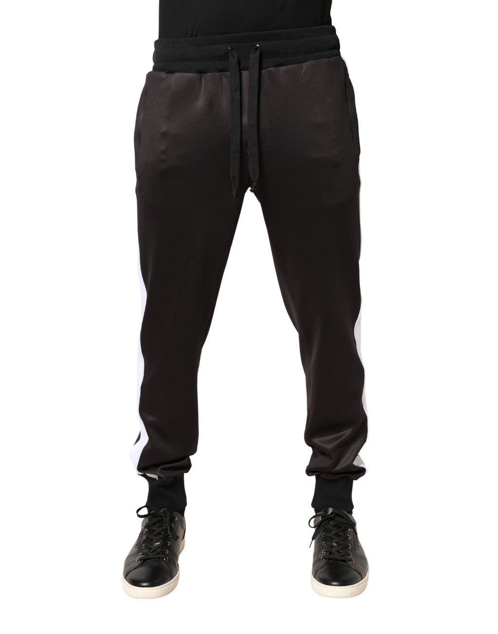 Brown Polyester Skinny Jogger Trouser Pants