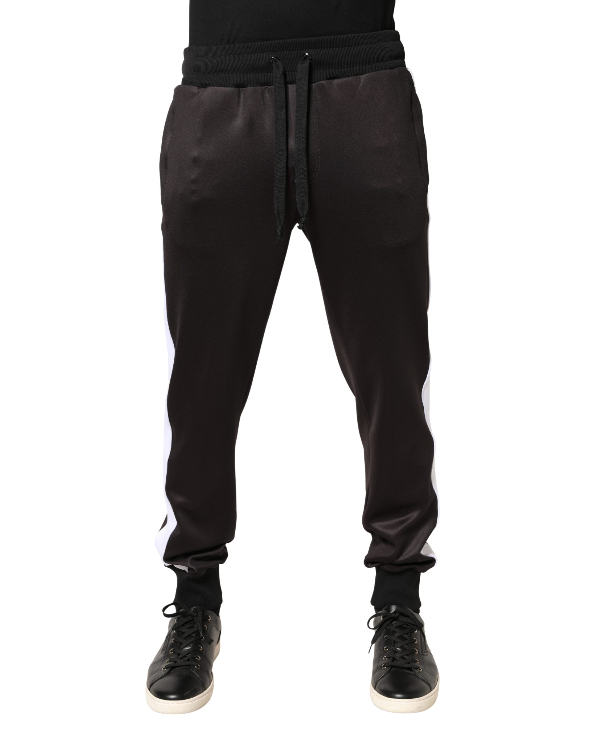 Brown Polyester Skinny Jogger Trouser Pants