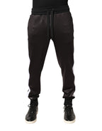 Brown Polyester Skinny Jogger Trouser Pants