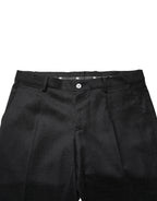 Black Wool Skinny Men Dress Trouser Pants