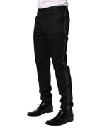 Black Cotton Skinny Men Dress Trouser Pants