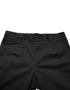 Black Cotton Skinny Men Dress Trouser Pants