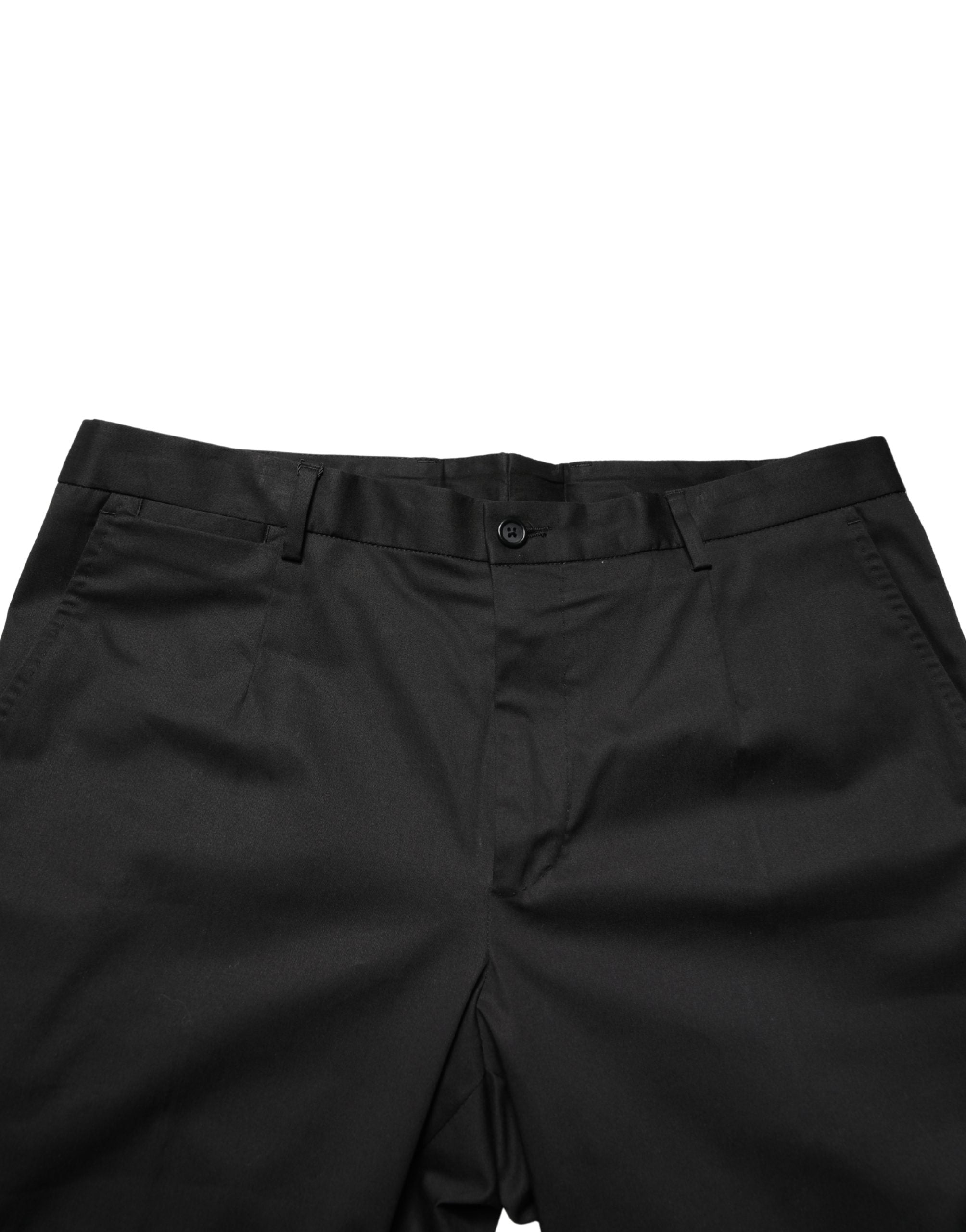 Black Cotton Skinny Men Dress Trouser Pants