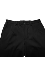 Black Wool Skinny Men Dress Trouser Pants