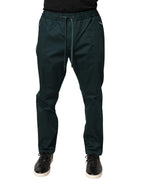 Green Cotton Skinny Men Jogger Trouser Pants