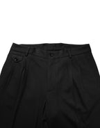 Black Wool Skinny Men Dress Trouser Pants