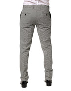 Gray Cotton Skinny Dress Formal Trouser Pants