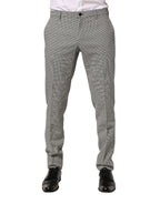 Gray Cotton Skinny Dress Formal Trouser Pants