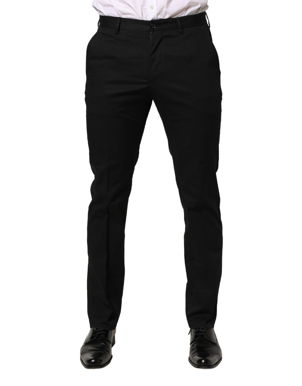 Black Cotton Skinny Dress Formal Trouser Pants