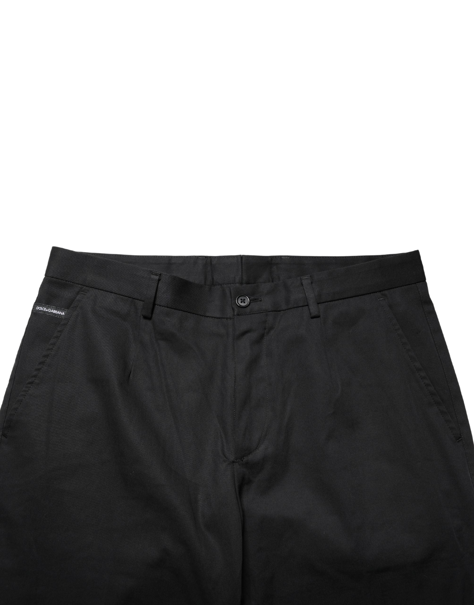 Black Cotton Skinny Dress Formal Trouser Pants