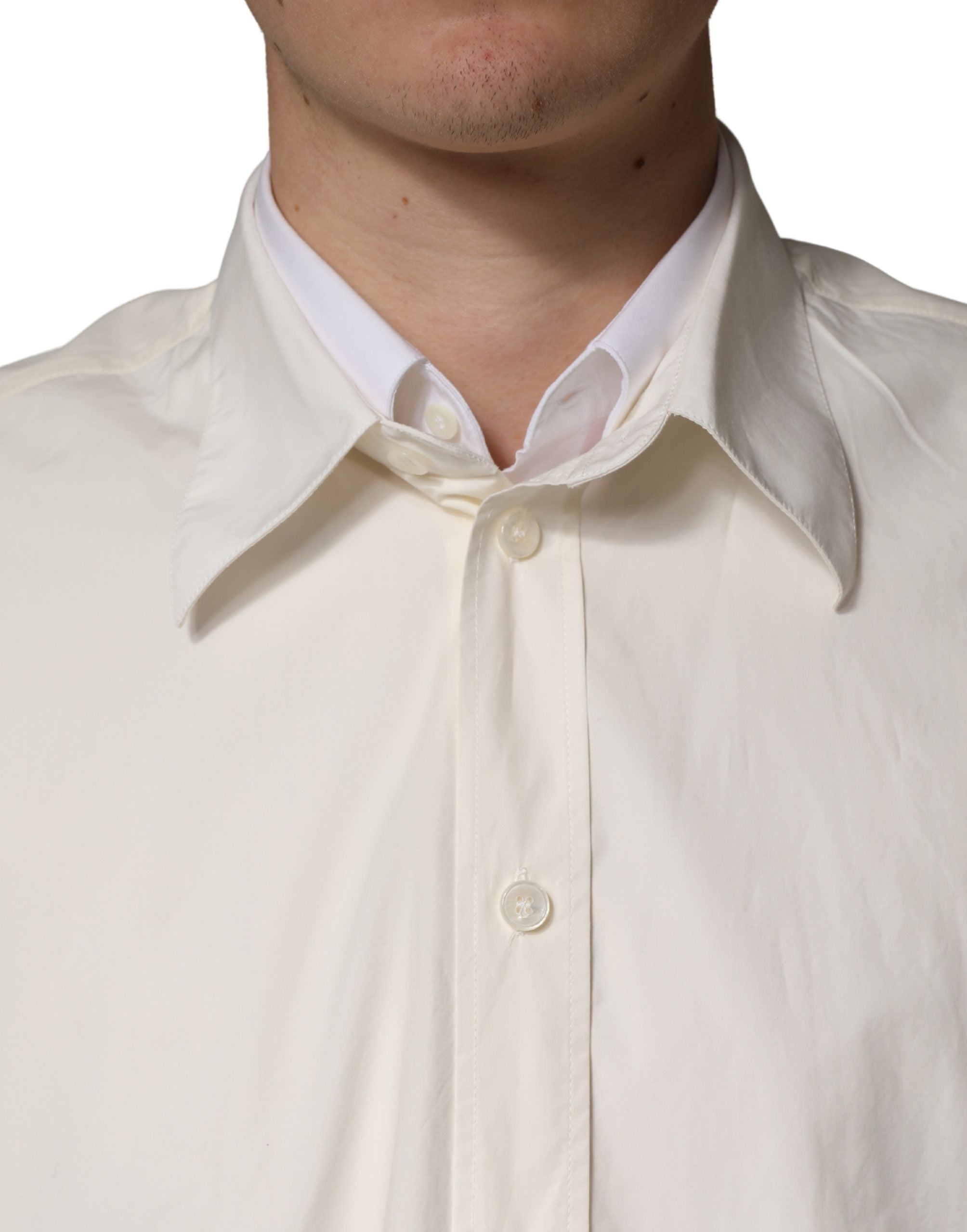 White MARTINI Cotton Men Dress Formal Shirt