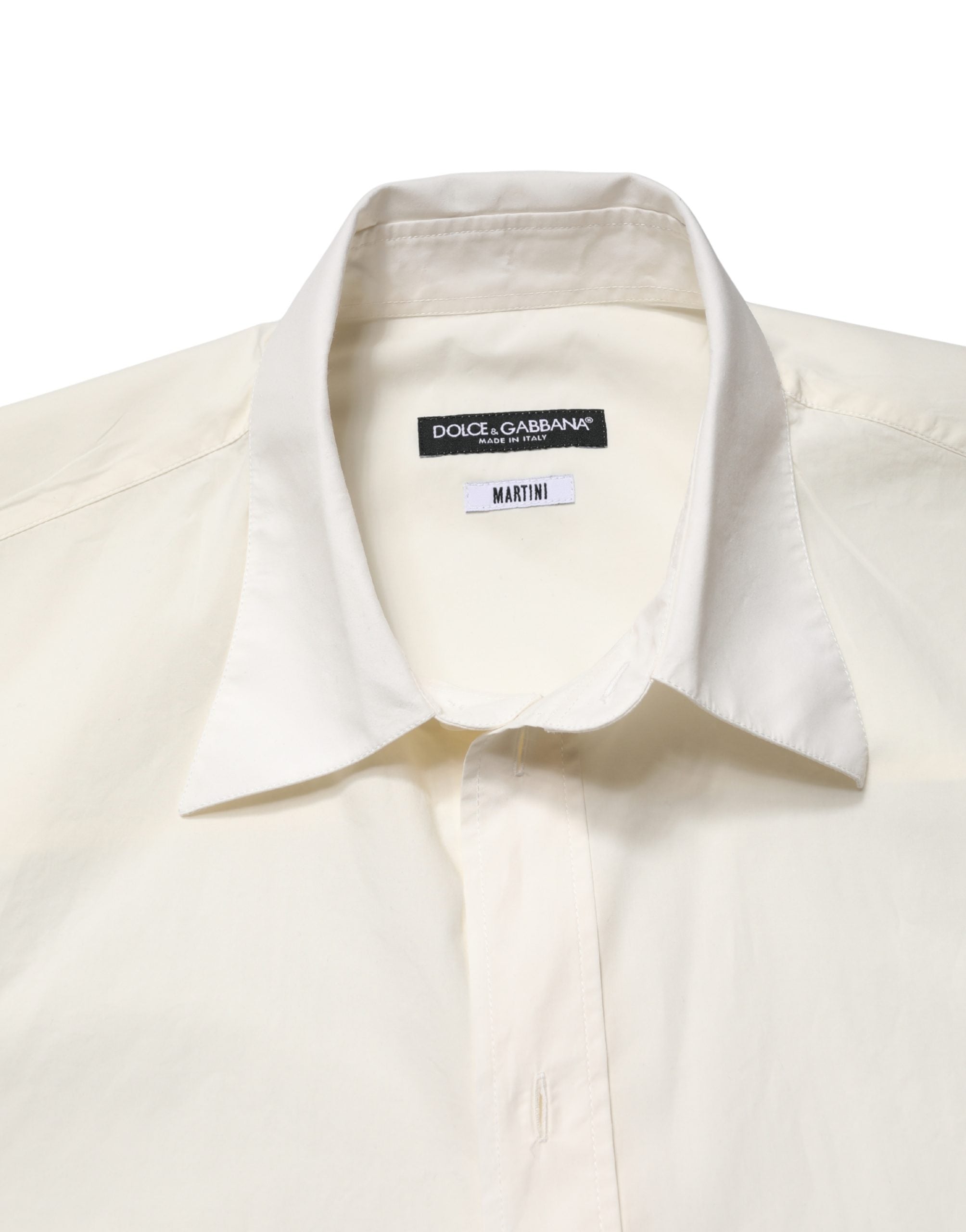 White MARTINI Cotton Men Dress Formal Shirt