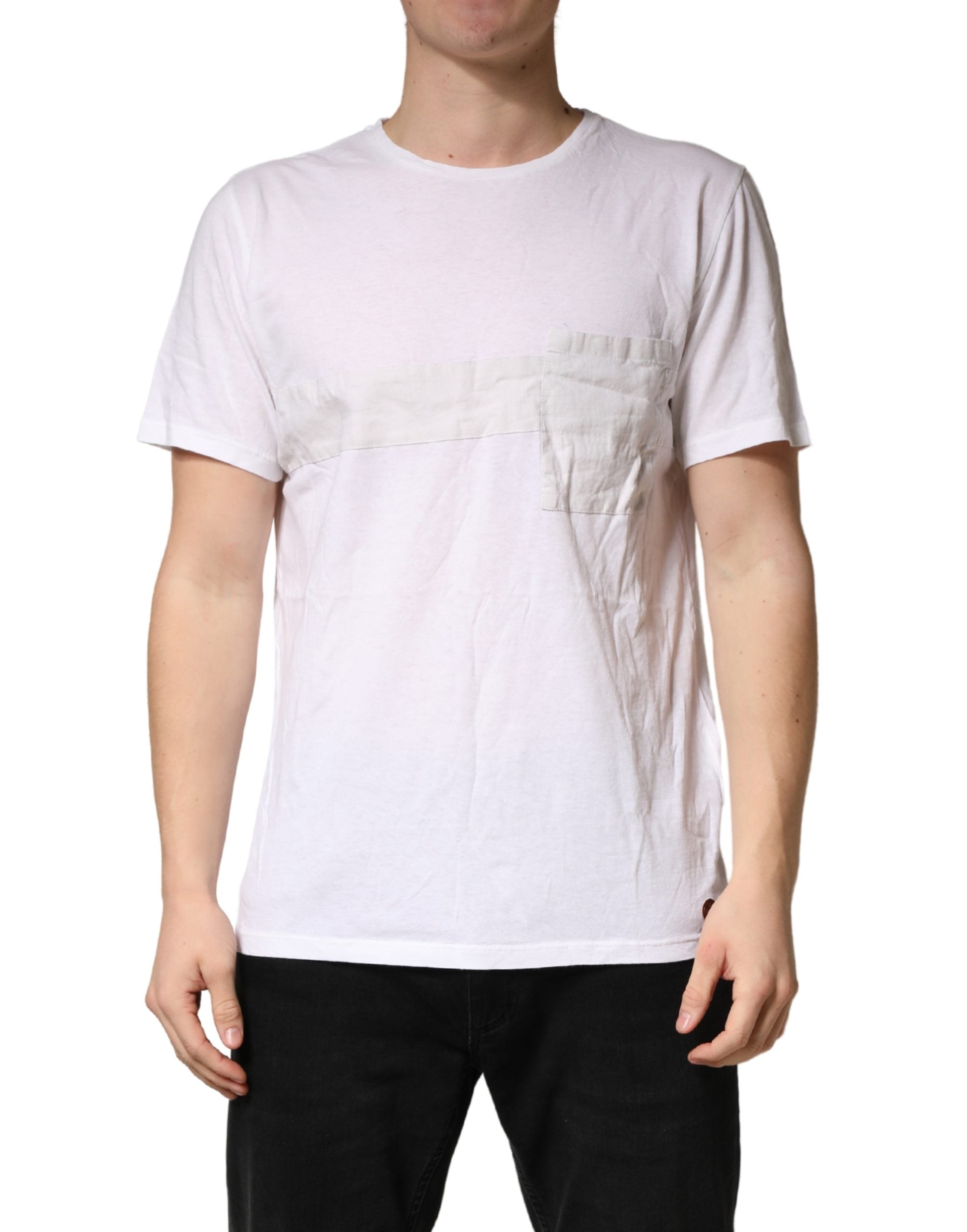 White 100% Cotton Plain Round Neck Men Shirt T-shirt