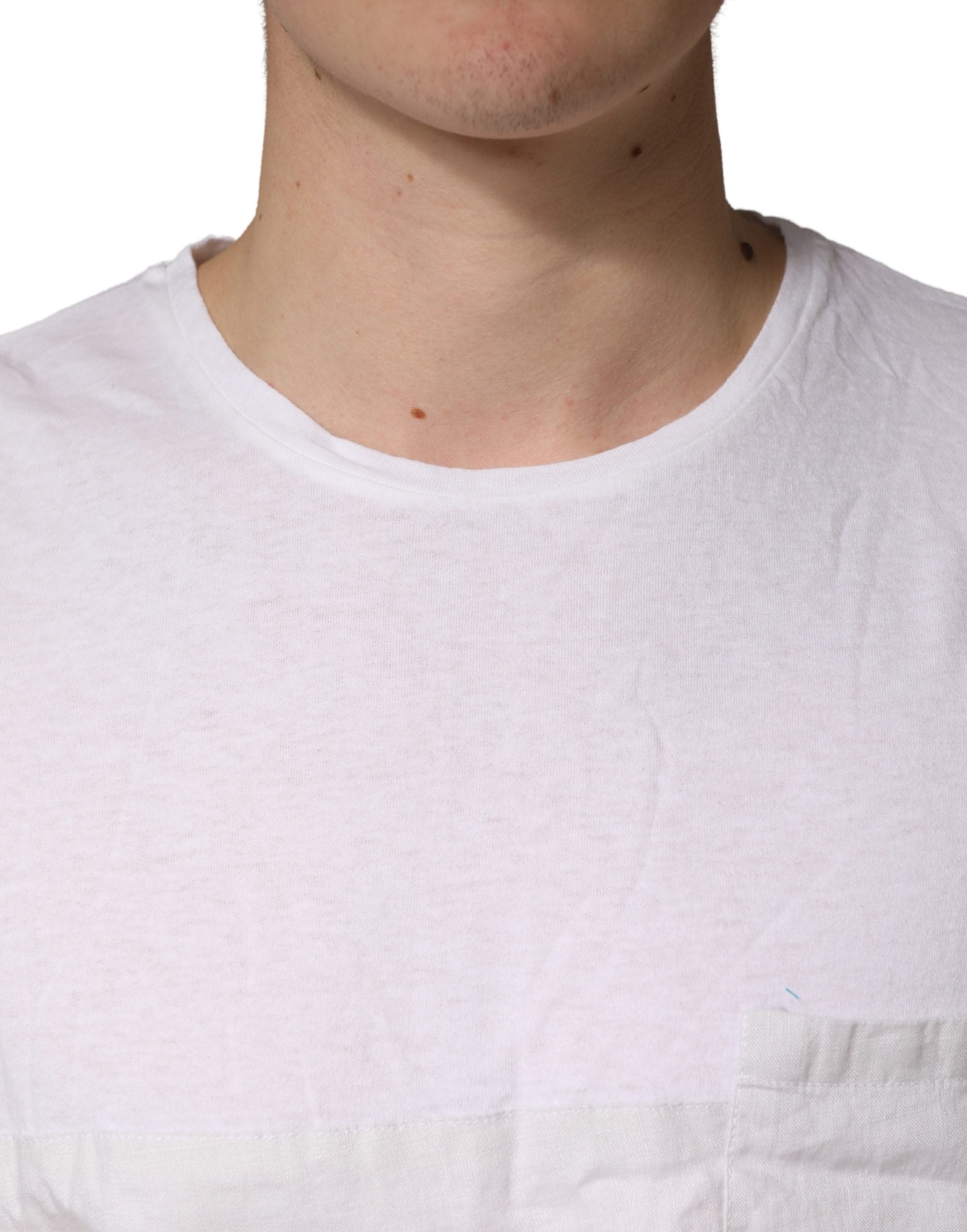 White 100% Cotton Plain Round Neck Men Shirt T-shirt