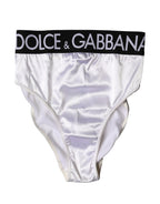 White Logo Brief High Waist Panty Underwear