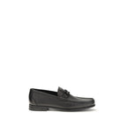 Black Calf Leather Bos Taurus Slip-On Loafers