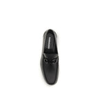 Black Calf Leather Bos Taurus Slip-On Loafers