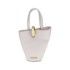 Beige Calf Leather Bos Taurus Backet Bag