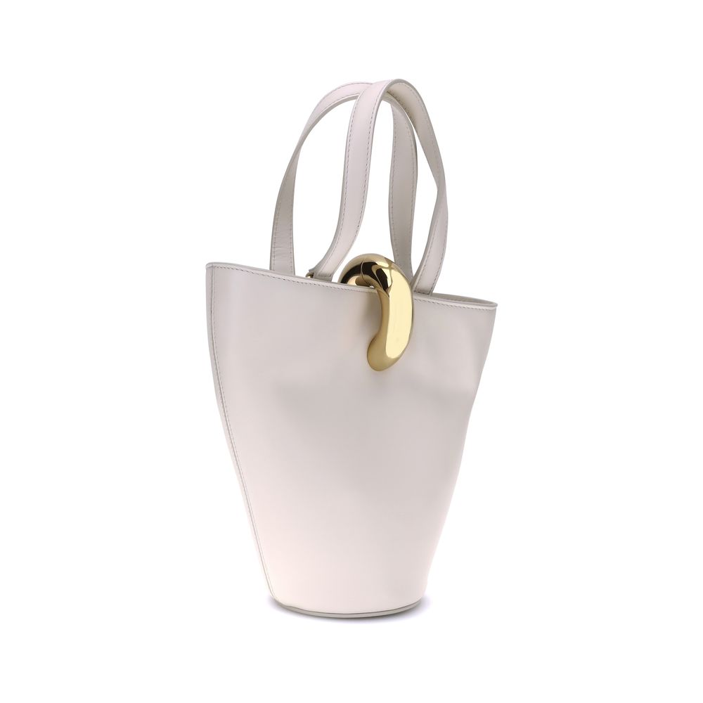 Beige Calf Leather Bos Taurus Backet Bag
