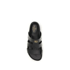 Black Calf Leather Bos Taurus Sandals