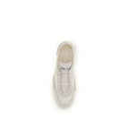 Beige Calf Leather Bos Taurus Athletic Sneakers