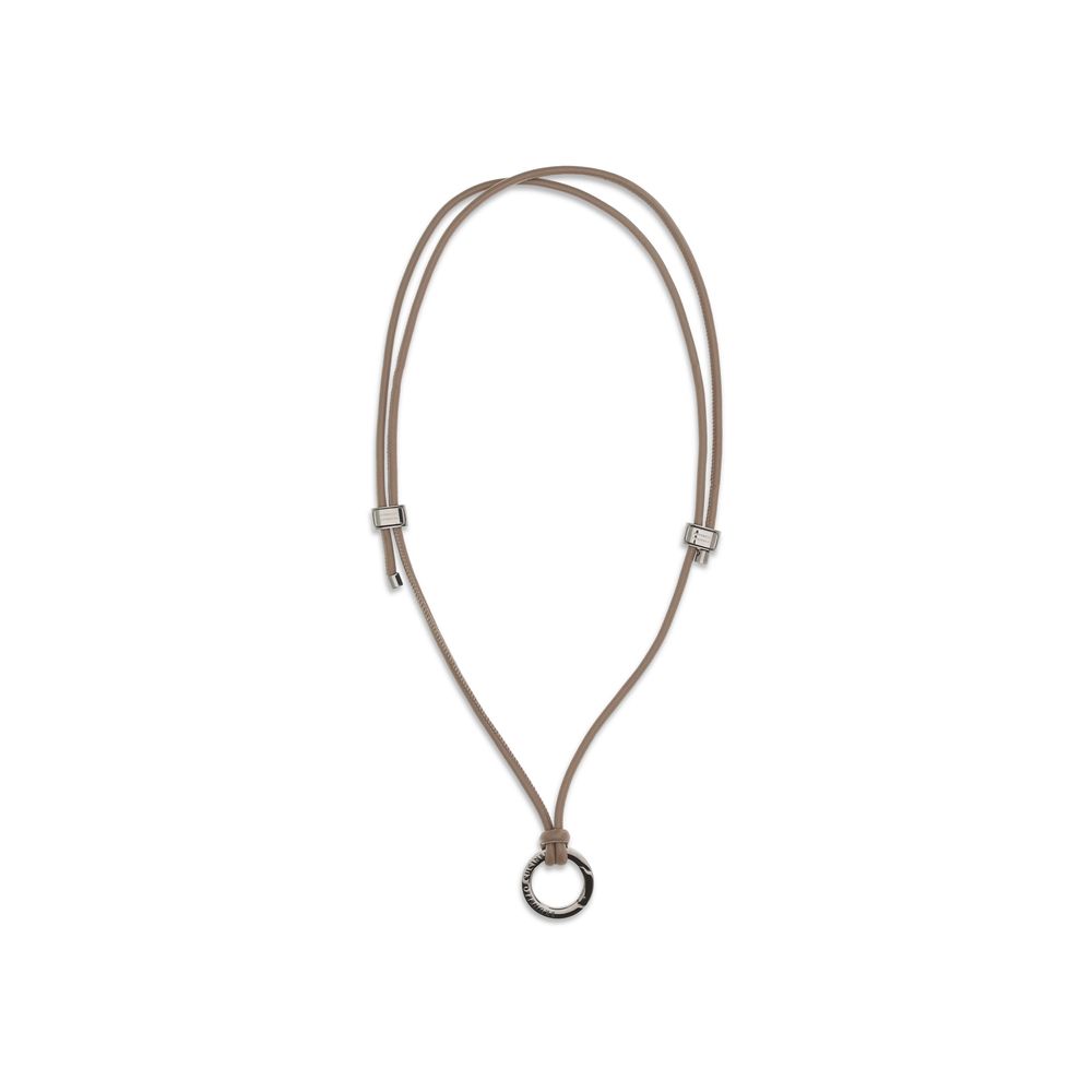 Black Calf Leather Bos Taurus Necklace