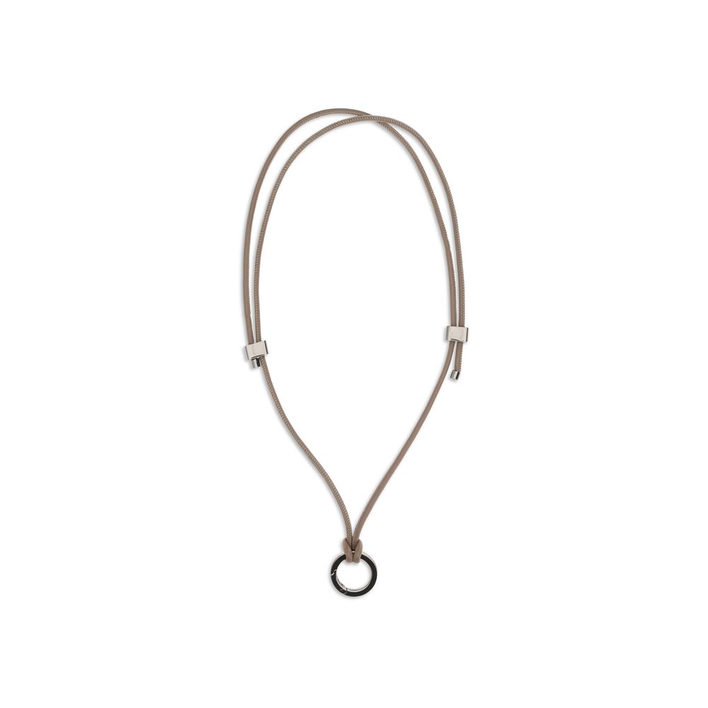 Black Calf Leather Bos Taurus Necklace