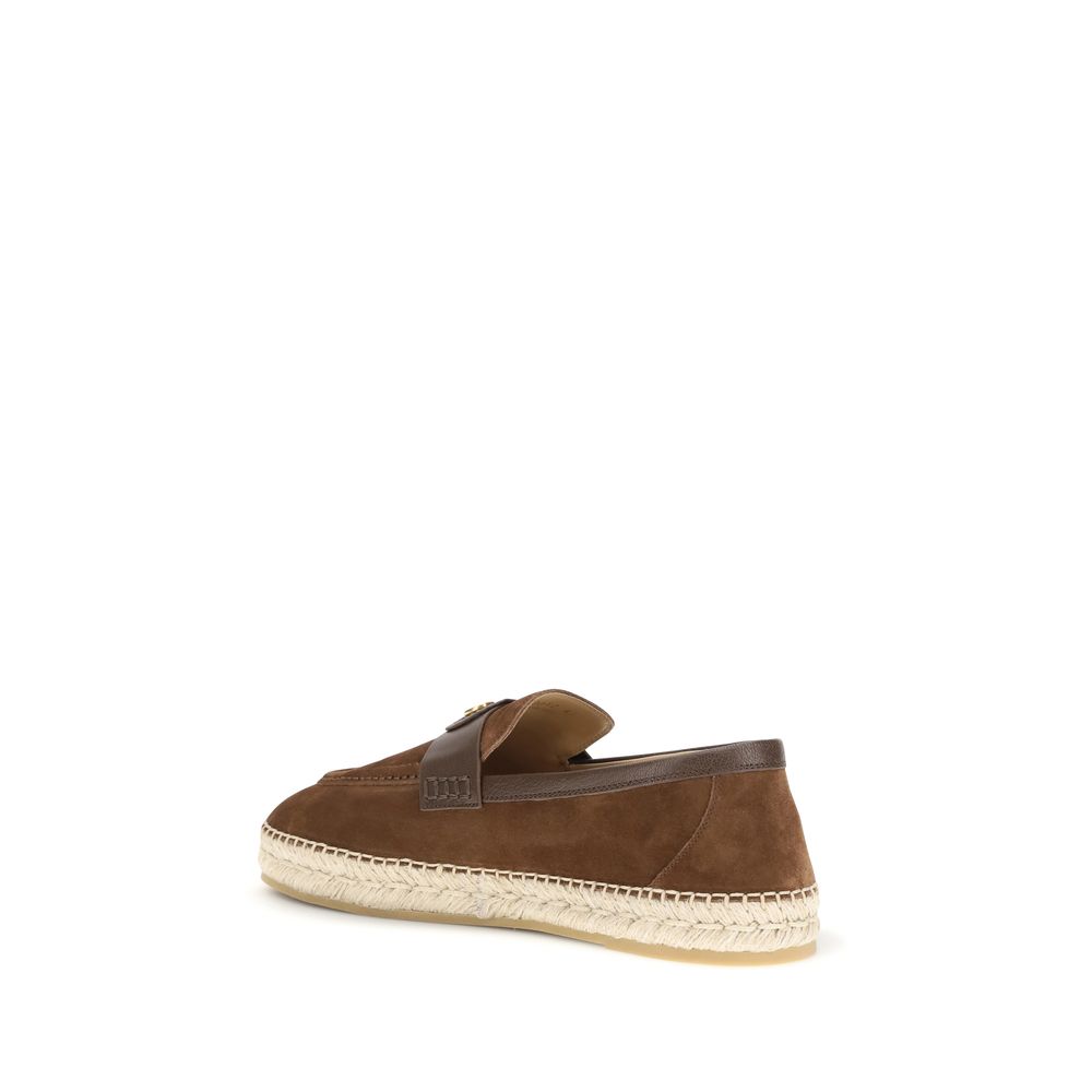 Brown Calf Leather Bos Taurus Espadrilles